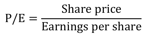 P/E formula