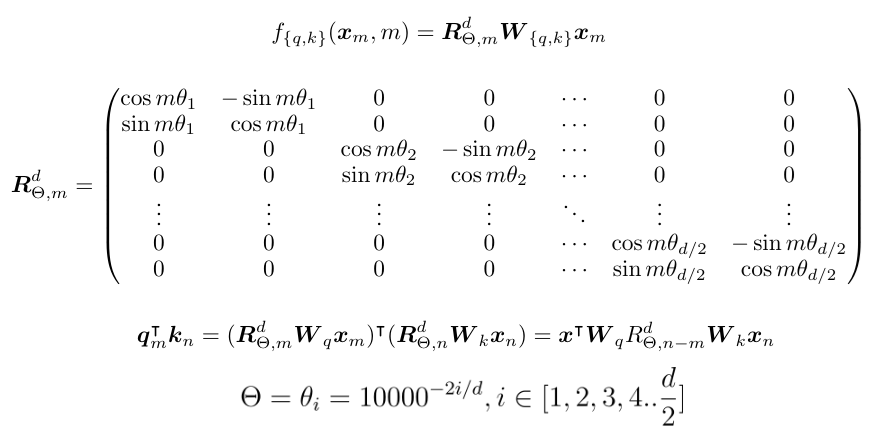 RoPE formula RoPE formula